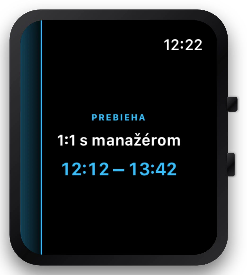 Apple Watch s aplikáciou Ahem, komplikáciou ciferníka a kartou inteligentnej sady