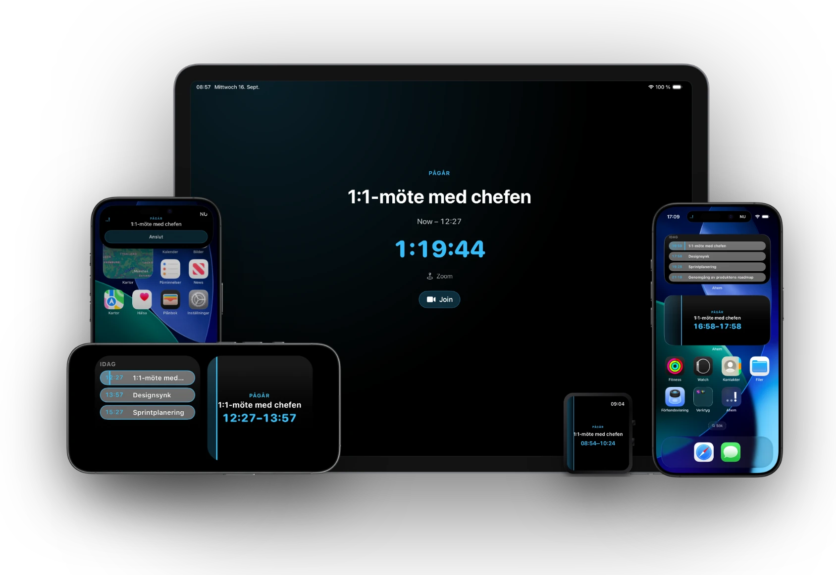 Ahem för iOS med Dynamic Island, liveaktivitet på låsskärmen och widgetar på hemskärmen